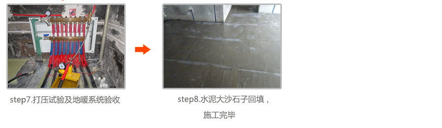 地暖施工過程